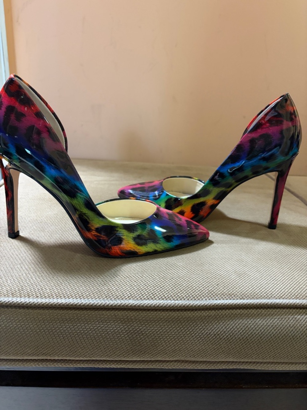 NWOT Jessica Simpson Multicolor Leopard-Print Pointed-Toe Stilettos - Picture 3 of 9